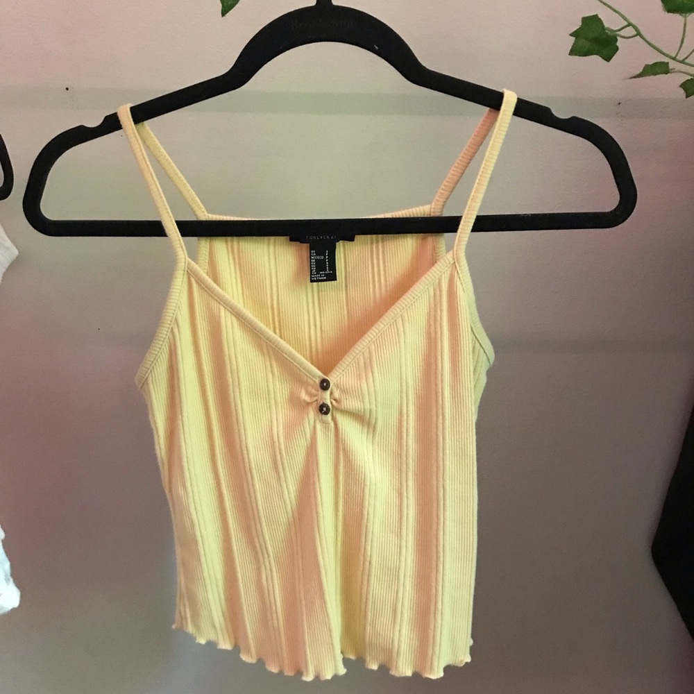 yellow tank top